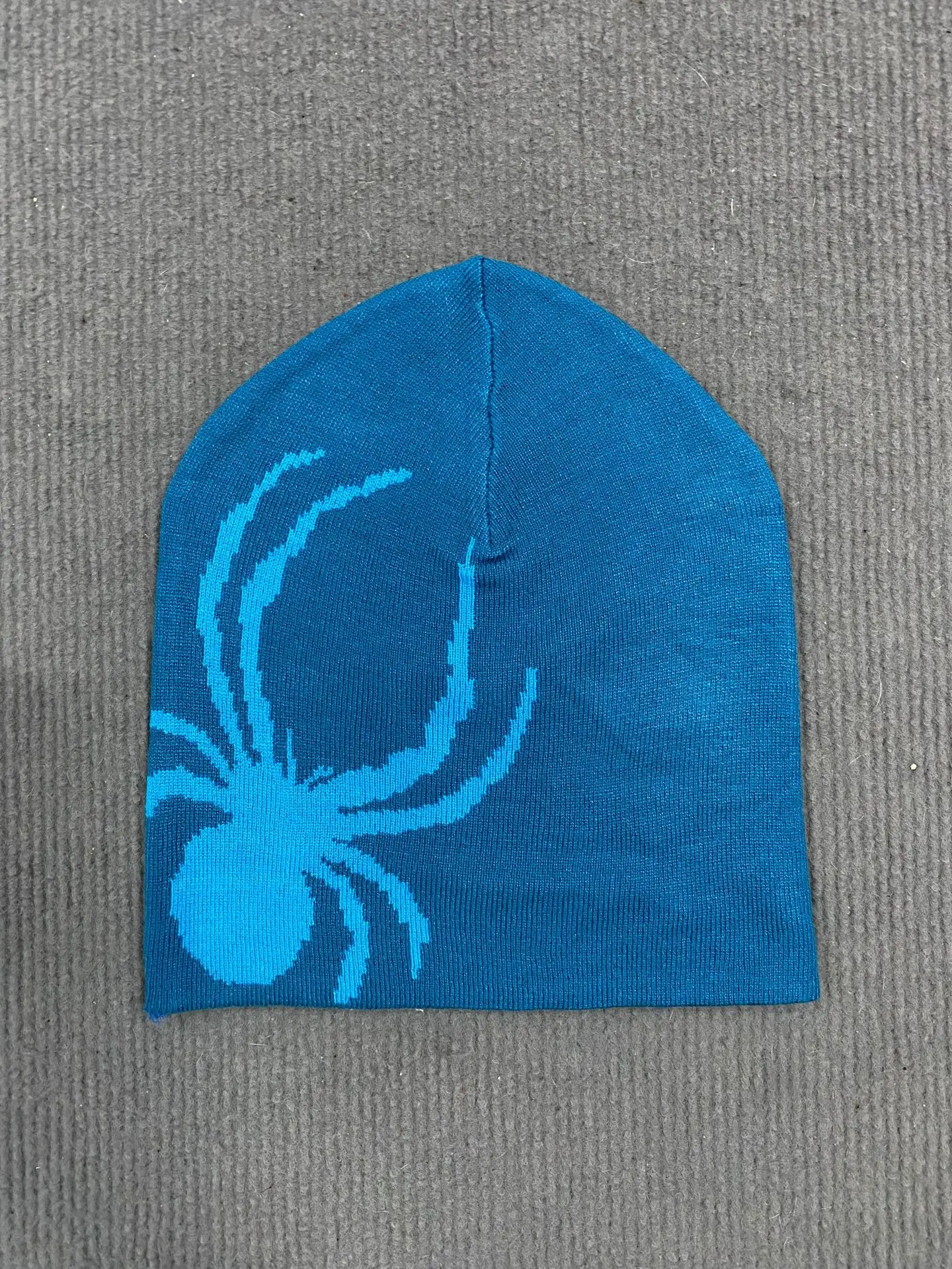 Hooded hat, European and American spider jacquard knitted hat, men's and women's street personality, European and American woole