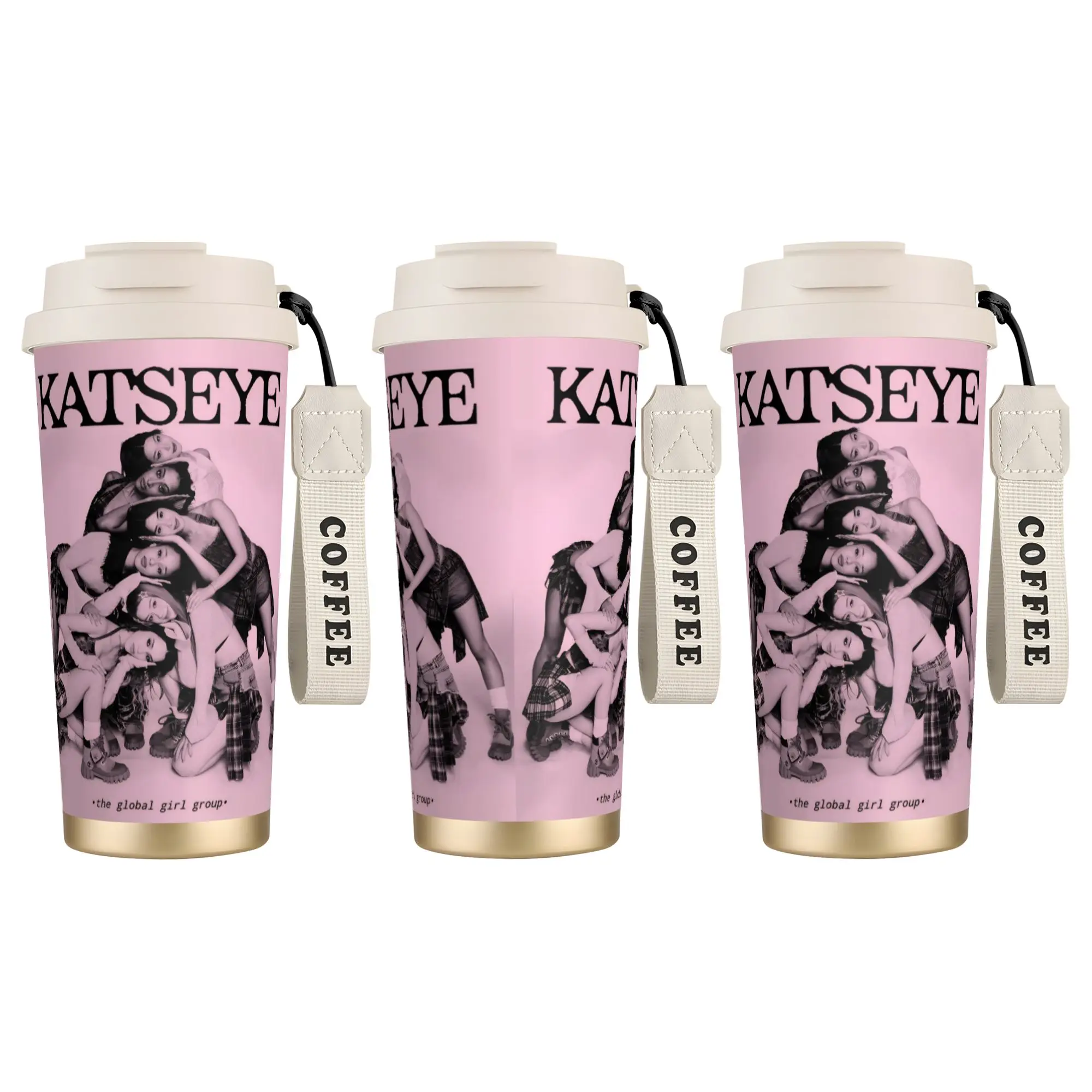 

Korean Kpop Gril Group KATSEYE 316 Stainless Steel Tumbler Travel Coffee Cups With Lid 20oz Thermal Cup Cold Drink Water Bottle