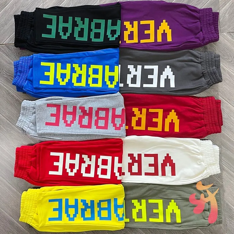 

American High Street Vertabrae Sweatpants Letter Couple Sports Casual Ankle Pants Multi-color Men Women Jogging Pants