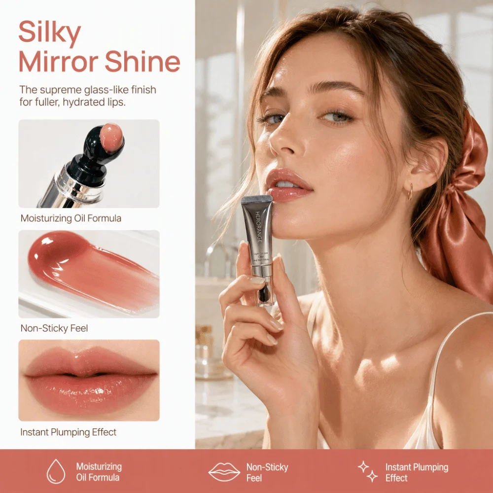 Sexy Non Sticky Lip Gloss Oil Mirror Silky Plumping Lip Gloss Lasting Moisturizing Lip Plumper Lip Makeup