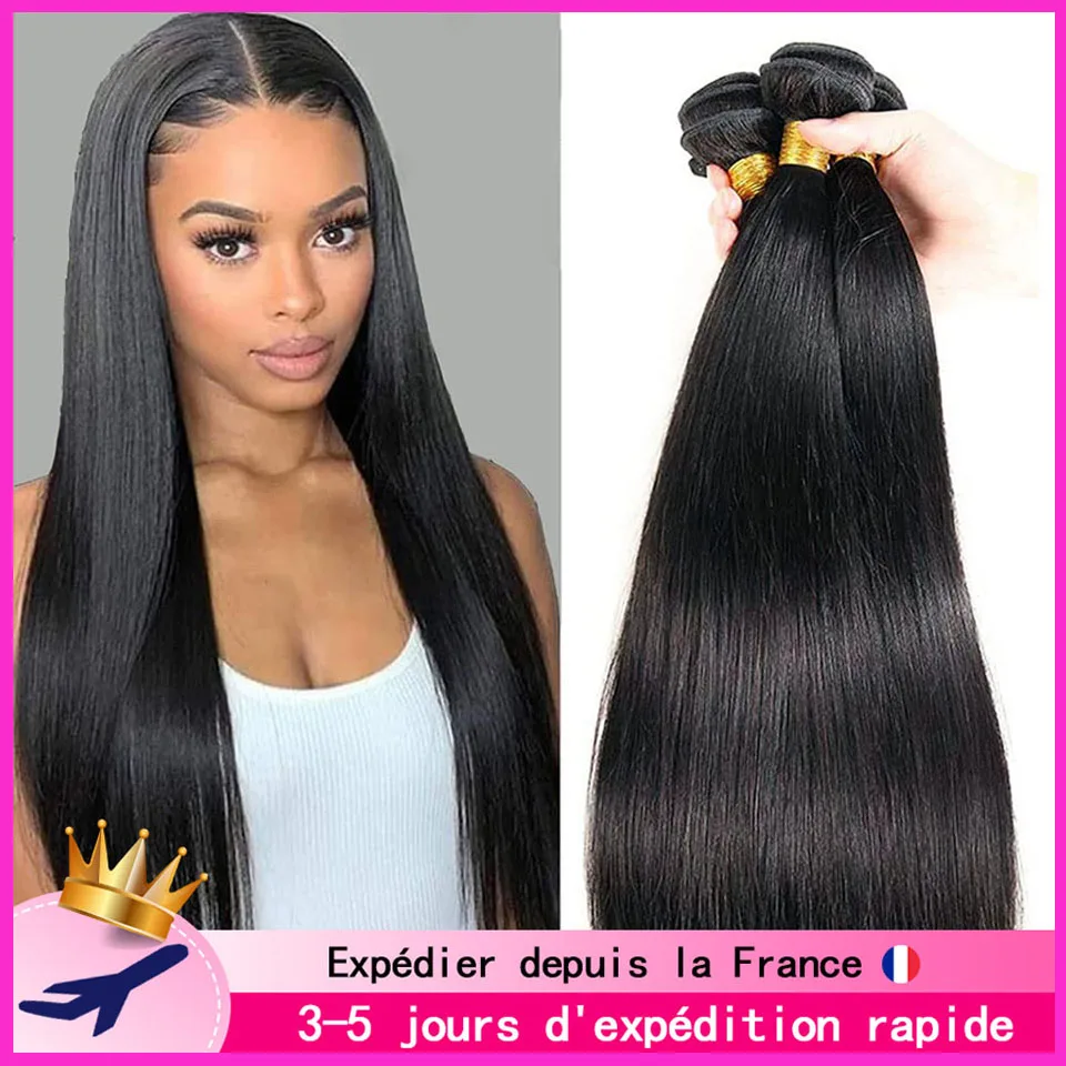 Straight Hair Bundles 26 28 30 32inch Tissage Bresilien Remy Hair Bundles Brazilian Weave Natural Color Human Hair Extensions