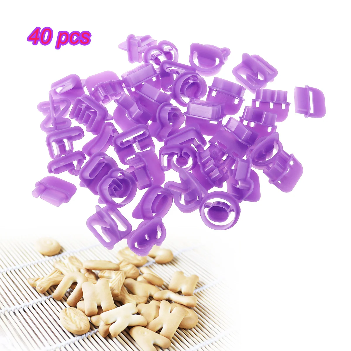 40 pezzi stampo per biscotti in plastica lettere dell'alfabeto torta fondente pasta di zucchero cioccolato cottura fai da te lettera dell'alfabeto fai da te