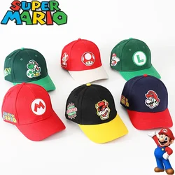 Super Mario Bros Embroidered Baseball Cap for Men Cute Cartoon Yoshi Little Mushroom Kids Warm Sunblock Hat Christmas Gifts