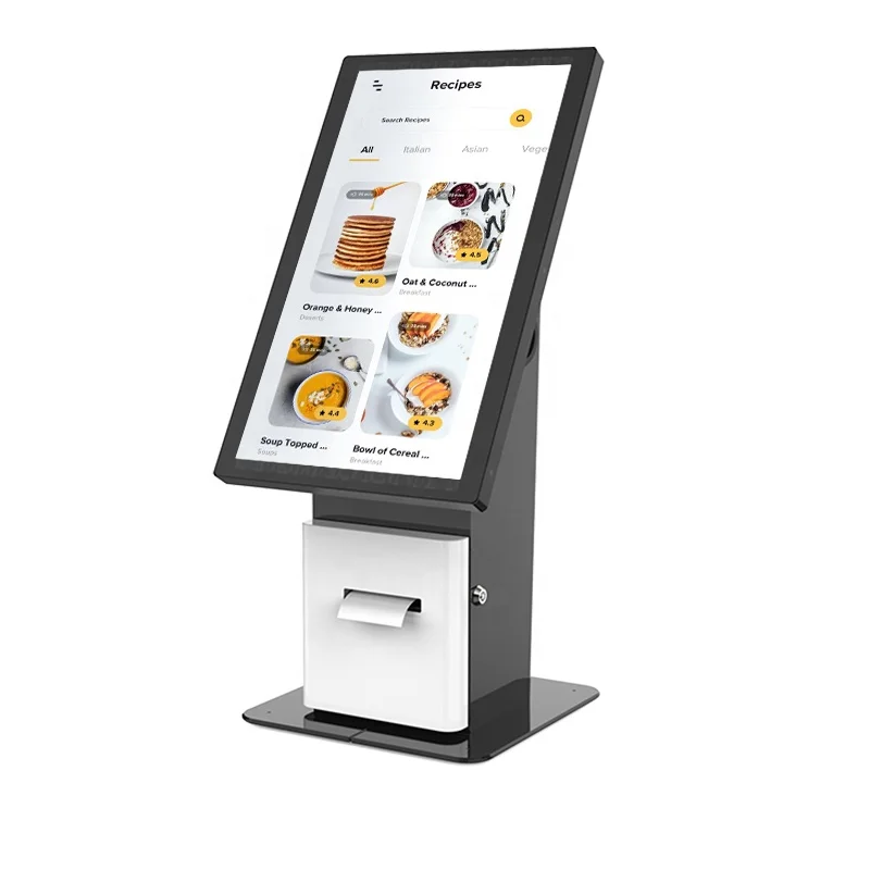 21.5inch Touchscreen Restaurants POS Terminal Ordering Desktop Self Kiosk Machine