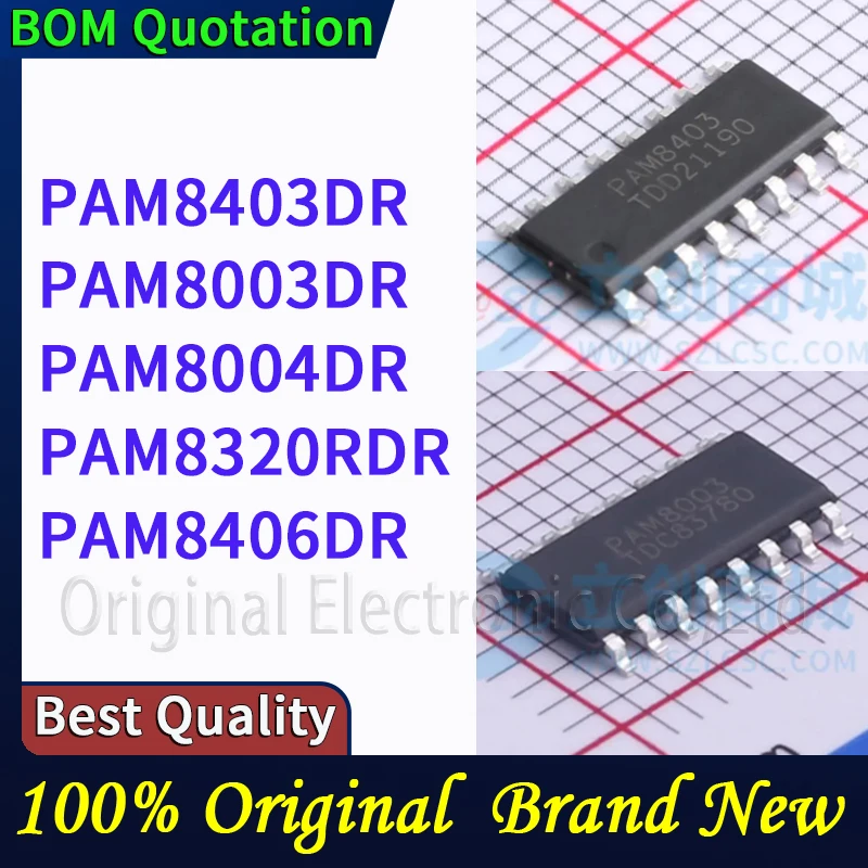 

5pcs/lot PAM8403DR PAM8003DR PAM8004DR PAM8320RDR PAM8406DR In stock Original High quality