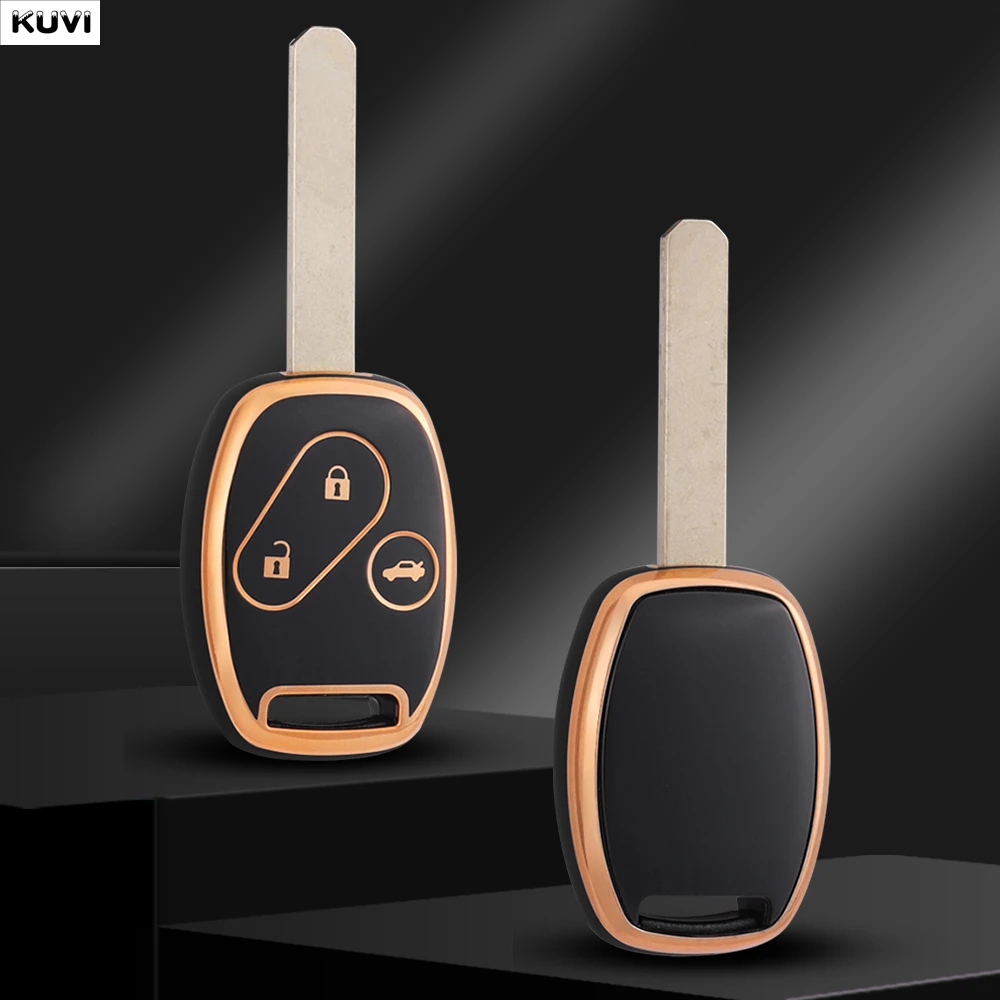 

2 3 кнопки из ТПУ, чехол для дистанционного ключа автомобиля, чехол-брелок для Honda Fit CIVIC JAZZ Pilot Accord CR-V Freed Pilot StepWGN Insight