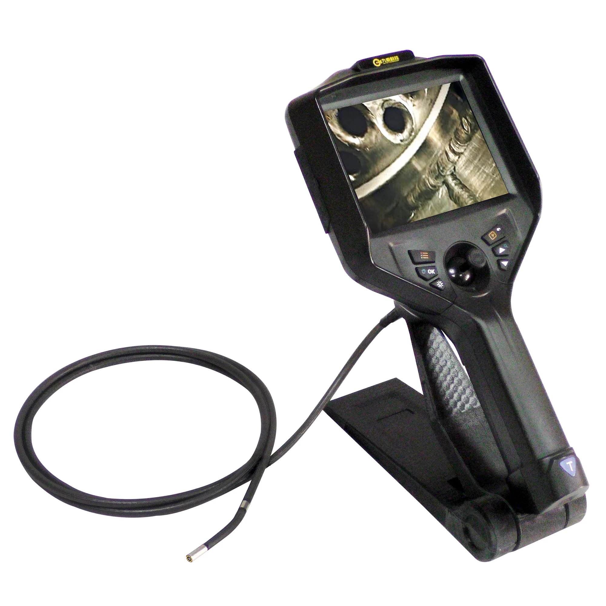 Best Autozone Borescope Video Inspection Camera Equipment with 4 Way Articulating Head and Light for Automotive Engine