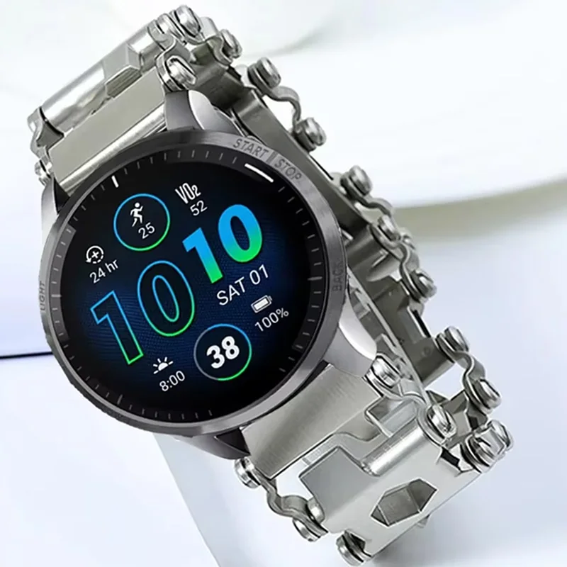 

22mm Multifunctional Metal Strap For Garmin Forerunner 965 265 255 955 Outdoor Stainless Steel Accessories Garmin Venu 3 2 Band