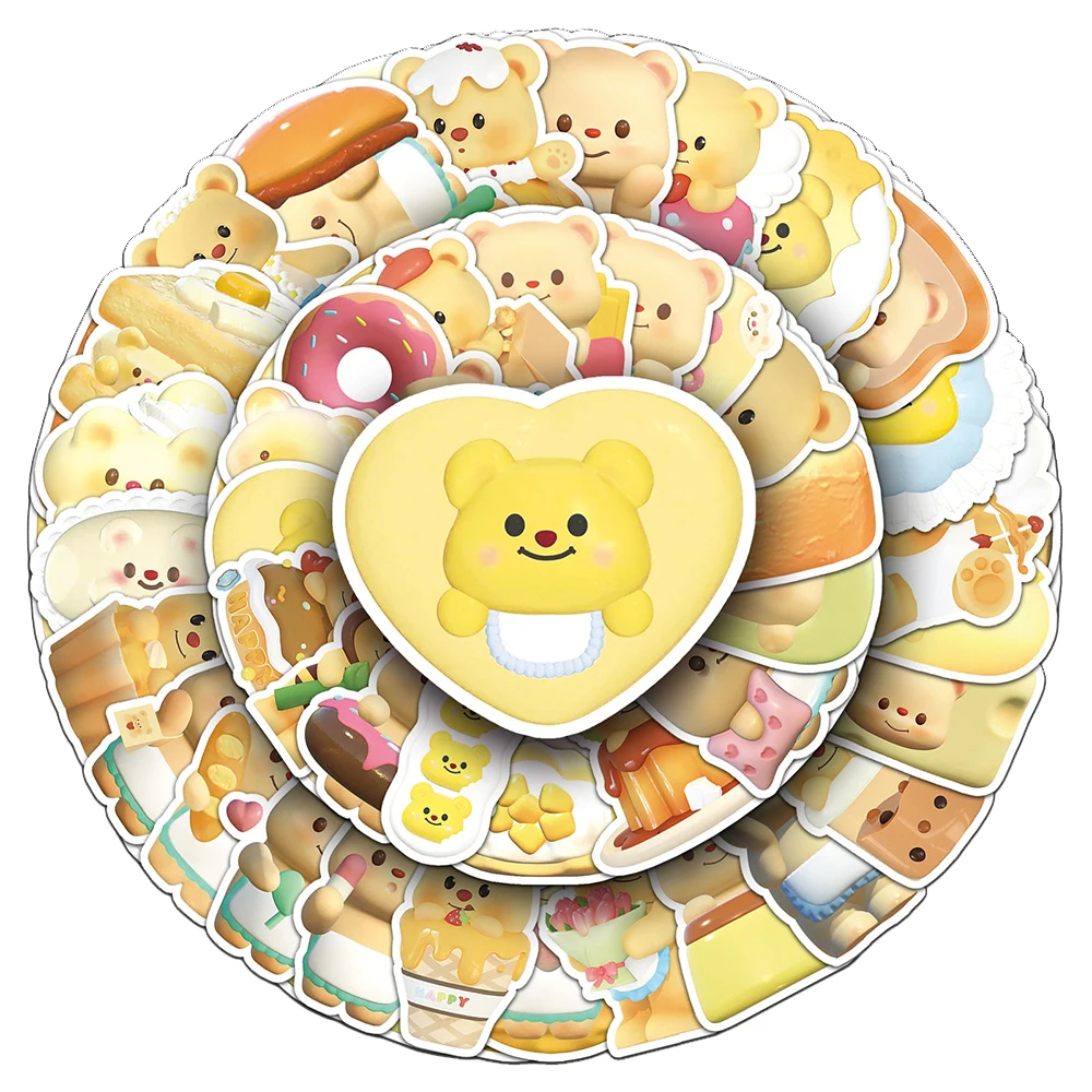 

10/30/50pcs Cute Butter Bear Cartoon Stickers Funny Anime Graffiti DIY Decal Toys Water Bottle Fridge Phone Sticker Decoration