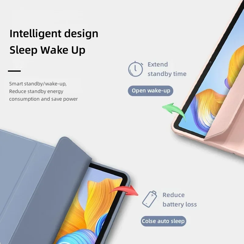 Чехол для Honor Pad 8, 12 дюймов, тройной складной чехол из искусственной кожи, мягкая силиконовая задняя подставка для планшета, чехол для Honor Pad 8 12 дюймов, 2022 HEY-W09