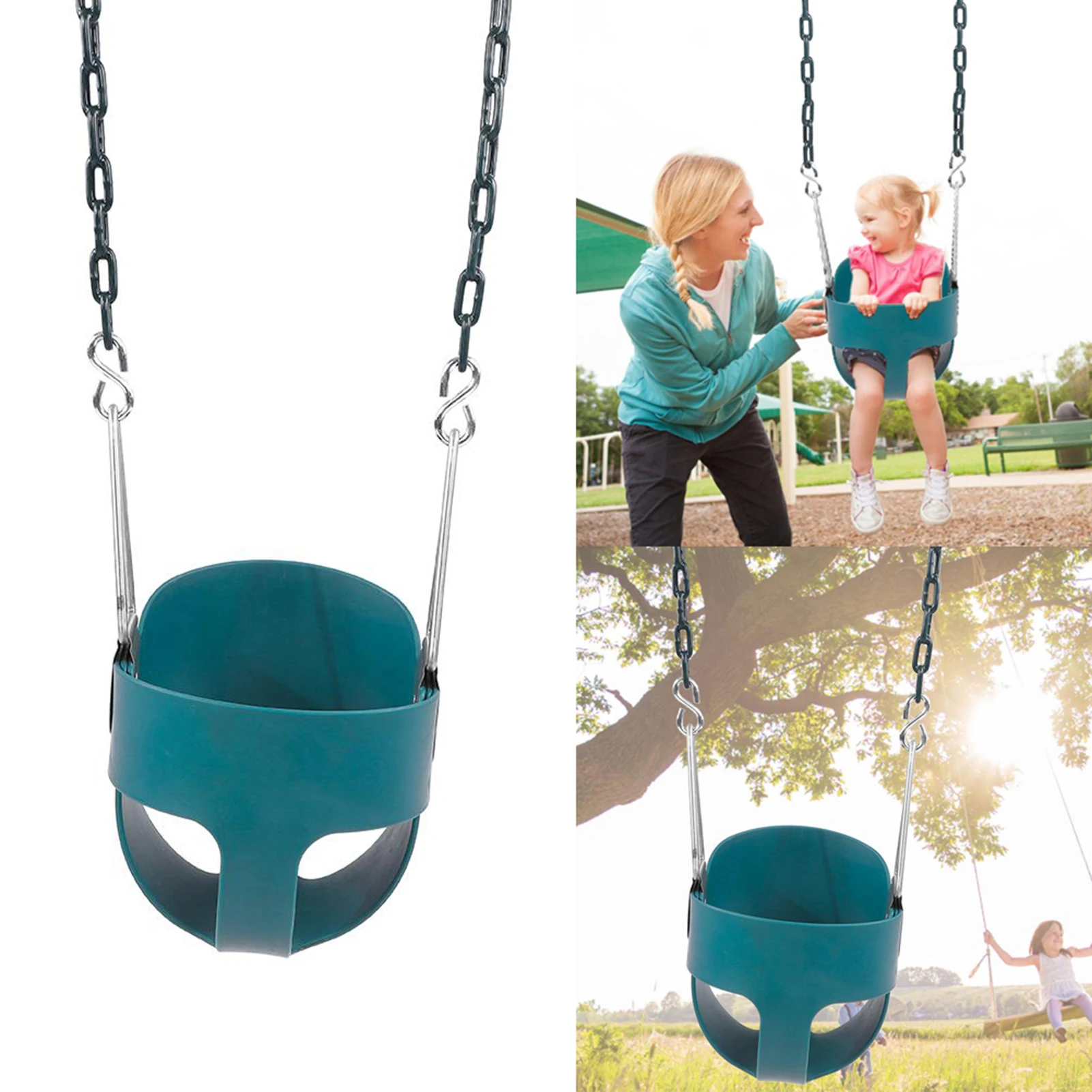 Fully Assembled High Back Full Bucket Toddler Game Swing Seat