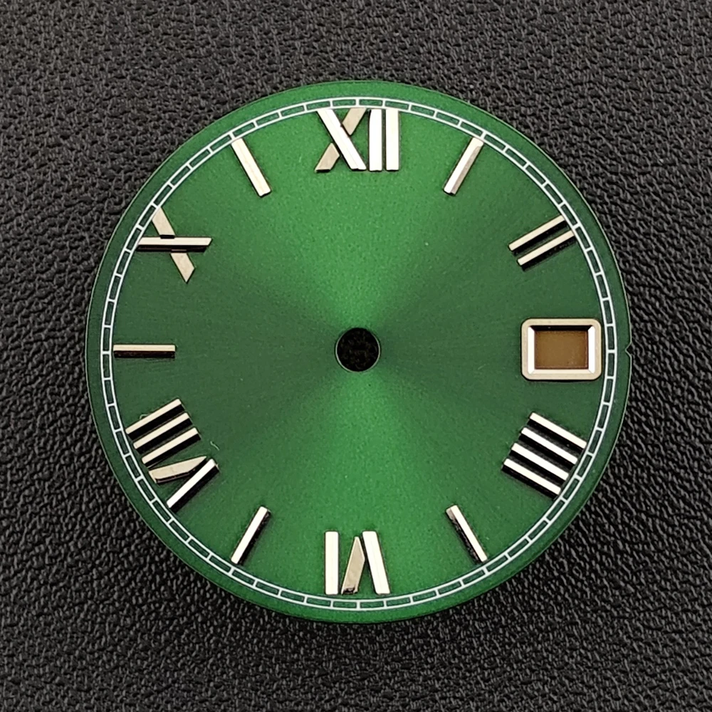 

Циферблат NH35 диаметром 28,5 мм, циферблат с индивидуальным логотипом, циферблат с римскими цифрами, без подсветки, подходит для часов с механизмом NH35, аксессуары для часов.