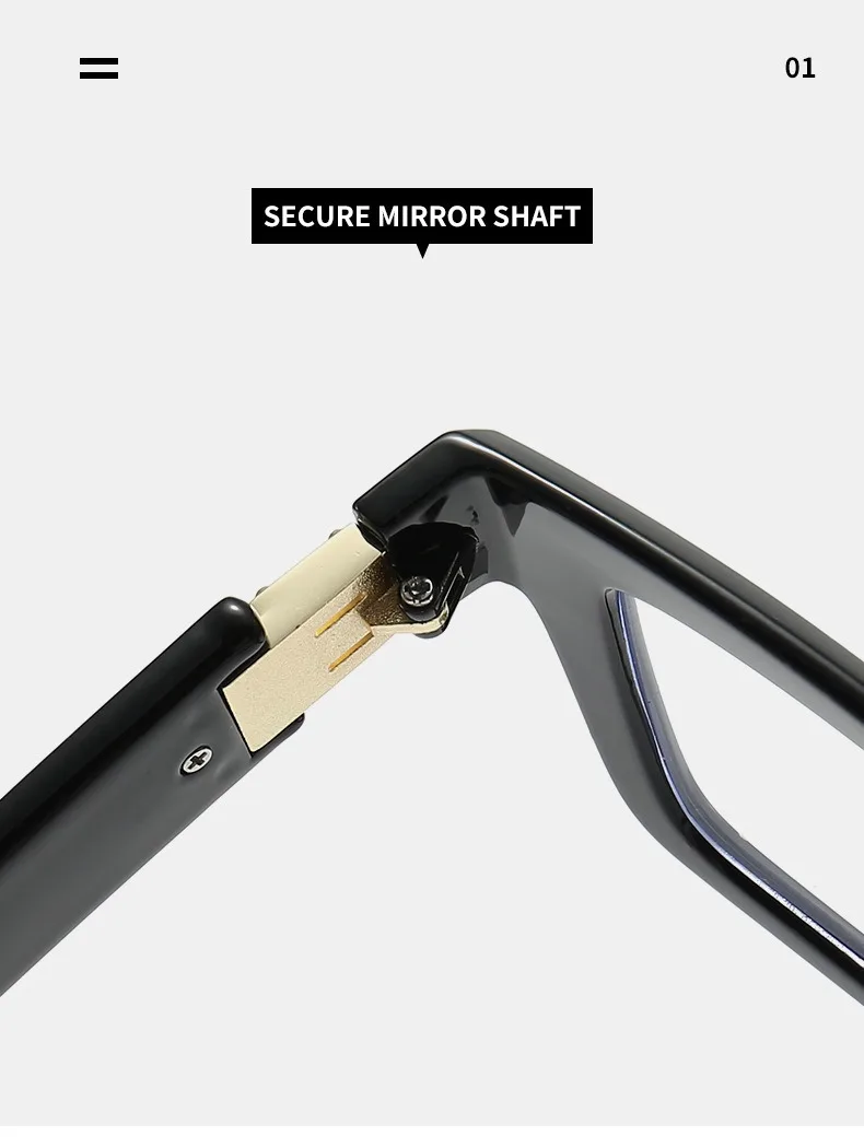 Marke Design Anti Blau Licht Lesebrille Mann High Definition Mode Marmorierung Große Größe Platz frauen Presbyopie Brillen – Detail 7