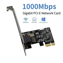 Pcie para rj45 placa de rede, 1000mbps, conversor pci express, lan etherent, gigabit, para desktop