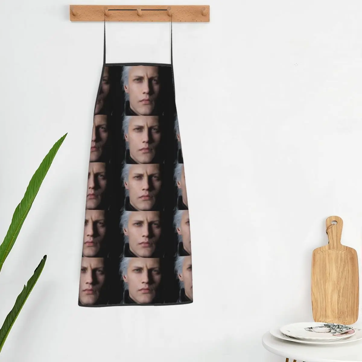 Devil May Cry 5 - Vergil Poster Aprons Chef Cooking Tablier Waterproof Bib Kitchen Cleaning Pinafore for Women Men Gardening