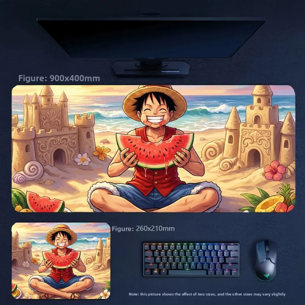 High Definition Cartoon Anime ONE PIECE Luffy Zoro Leather Mouse Pad Office Bedroom High Value Computer Keyboard Mat Table Mat