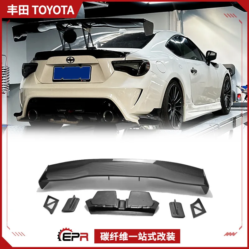 

Suitable for Toyota 86 modification BRZ carbon fiber GT large tail Vortex drift wide body fixed wind wing installation