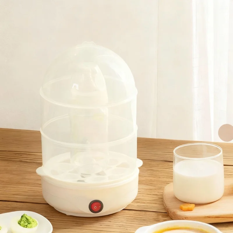 3 Layer Egg Cooker Multifunctional Compact Electric Egg Boileder Breakfast Machine Hard Boiled Eggs 110V/220V