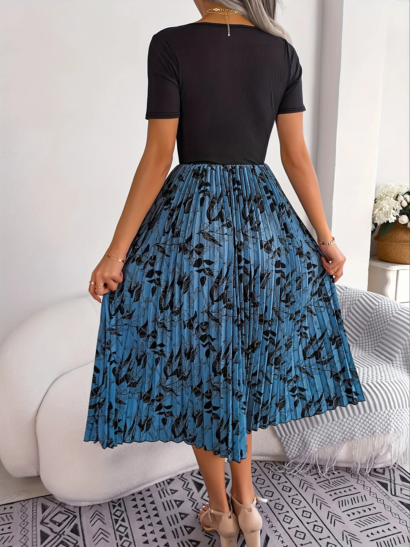 فستان نسائي كاجوال مطبوع مقاس كبير #2