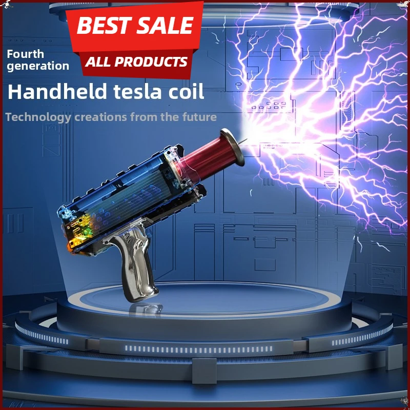 4th generation handheld high voltage coil palm lightning artificial arc technology ornament magnetic storm coil
