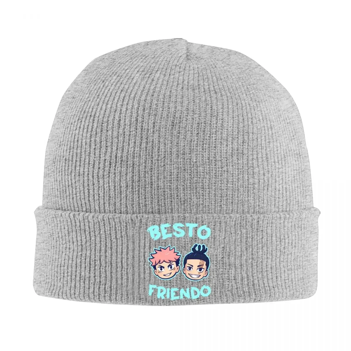 Jujutsu Besto Friendo Itadori Aoi Kaisen Knitted Caps Women's Men's Beanie Autumn Winter Hats Anime Cartoon Warm Cap