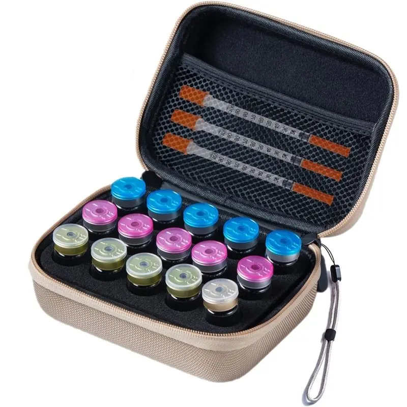 

For 10Ml U-100 Insulin Vials Fridge Holder Storage Case With 15 Slots, Insulin Vial Protector