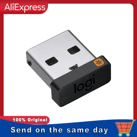 Logitech USB Unifying Receiver USB Plug Compatible with All Unifying Devices Like Wireless Mouse and Keyboard PC/Mac/Laptop