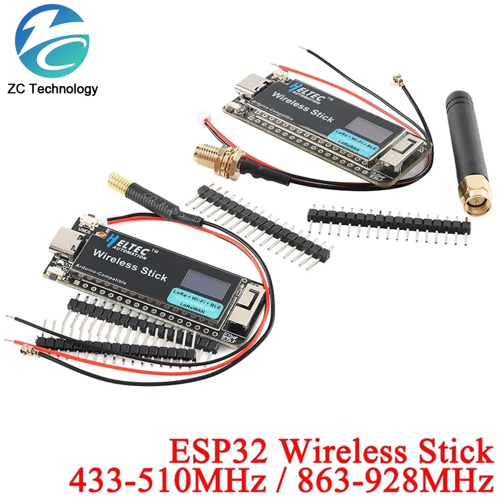 ESP32 Wireless Stick SX1262 LoRa WIFI BLE Development Board LoRAWAN 433-510MHz/863-928MHz Meshtastic Mesh Network For Arduino