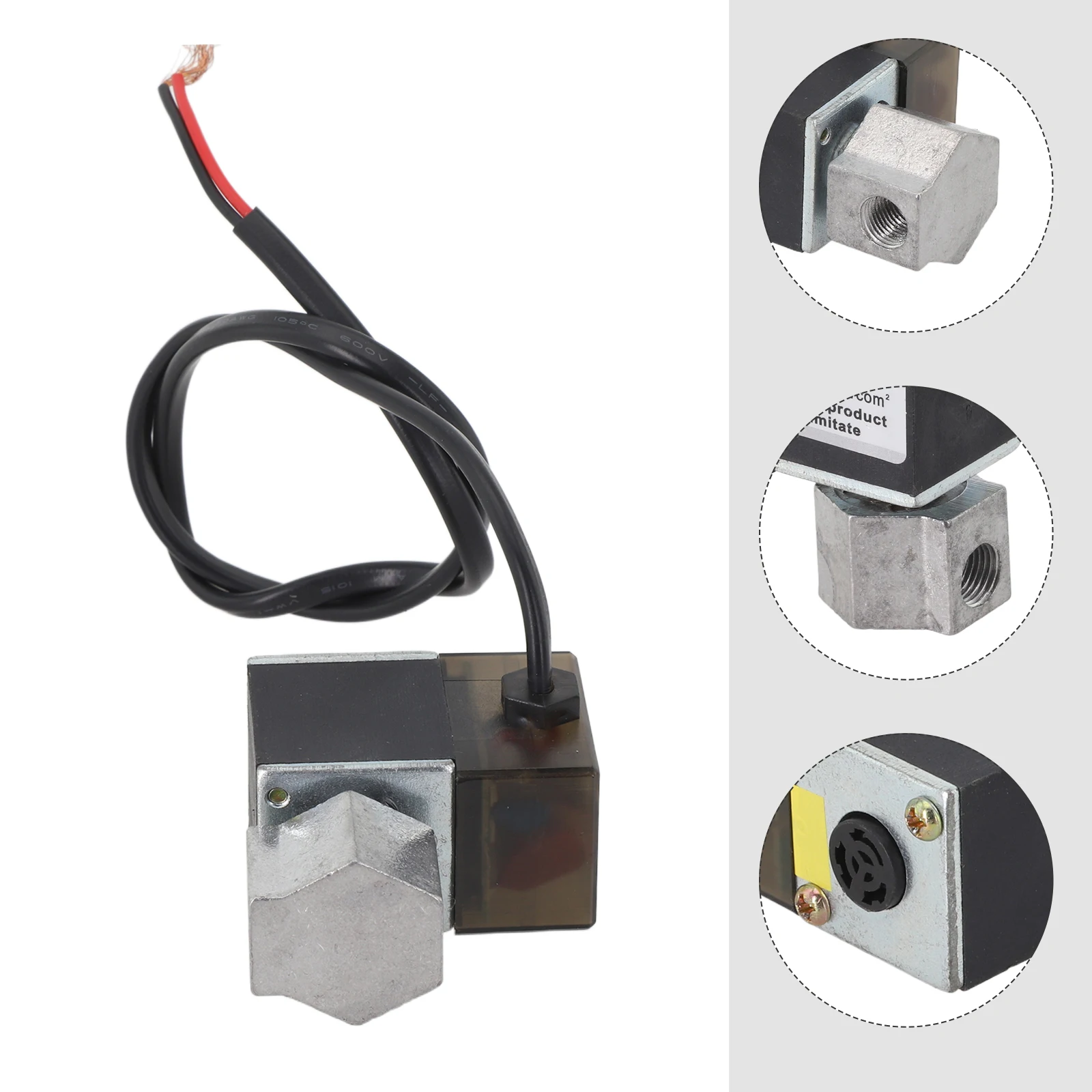Compact Air Valve Air Pump Solenoid Valve Industrial Settings Cast Aluminium Material Clean Air Supply Optimal Airflow Control