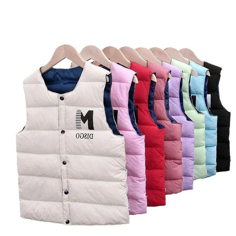 سترات جديدة للأطفال لعام 2025 خفيفة للغاية 80% من ريش البط الأبيض من 4 إلى 5 إلى 12 سنة صدريات رقيقة ودافئة للفتيات لـ 5-15 ℃ الأولاد والبنات #1