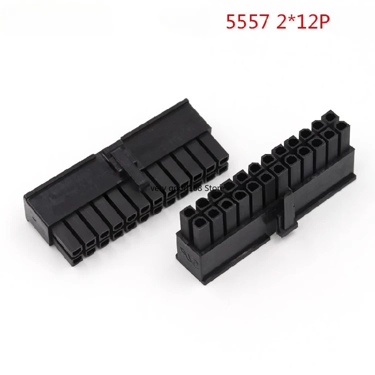 10PCS/Lot 5557-R 5557 4.2mm black 4+4pin 8P 8PIN male plastic shell Housing for PC computer ATX CPU Power connector