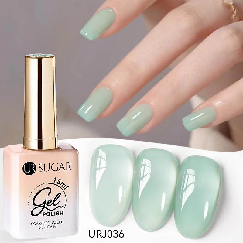 UR SUIKER 15 ml Jelly Gel Nagellak Zwart Rood Roze Kleur Semi Permanente Nail Art Manicure Losweken LED UV Gel nagellak