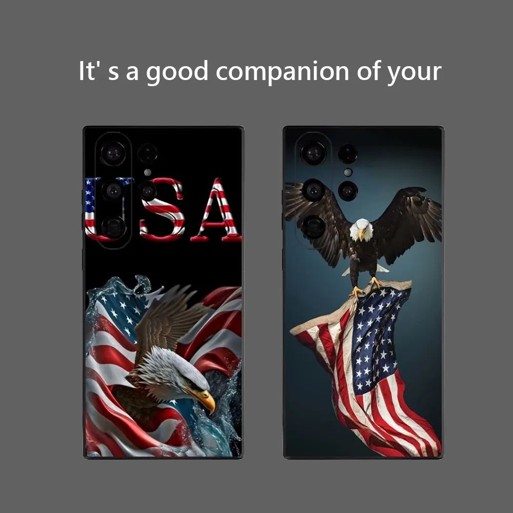 

American USA Flag Phone Case For Samsung Galaxy S25 Ultra S22 S23 S24 Ultra S21 S20 5G Protective Soft Silicone TPU Funda