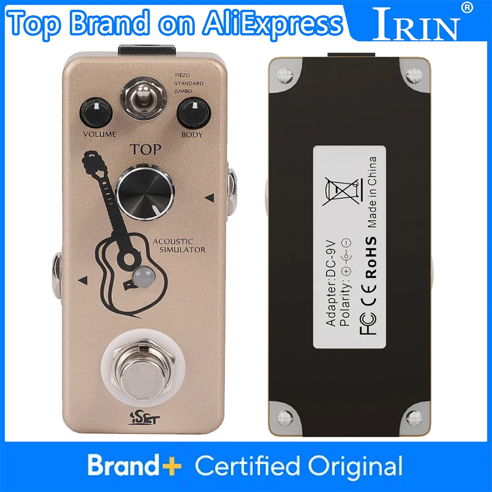 

﻿ Гитарная педаль эффектов ISET PD-13 AC Stage, металлический корпус, для акустической гитары и баса, True Bypass, аксессуары для гитары