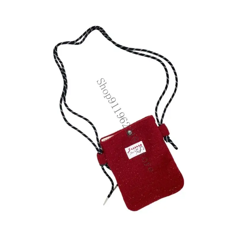 小さなクロスボディ携帯電話財布バッグ ショルダーストラップ付き、トラベルポーチ女性パスポート電話ホルダーリストレット財布066F