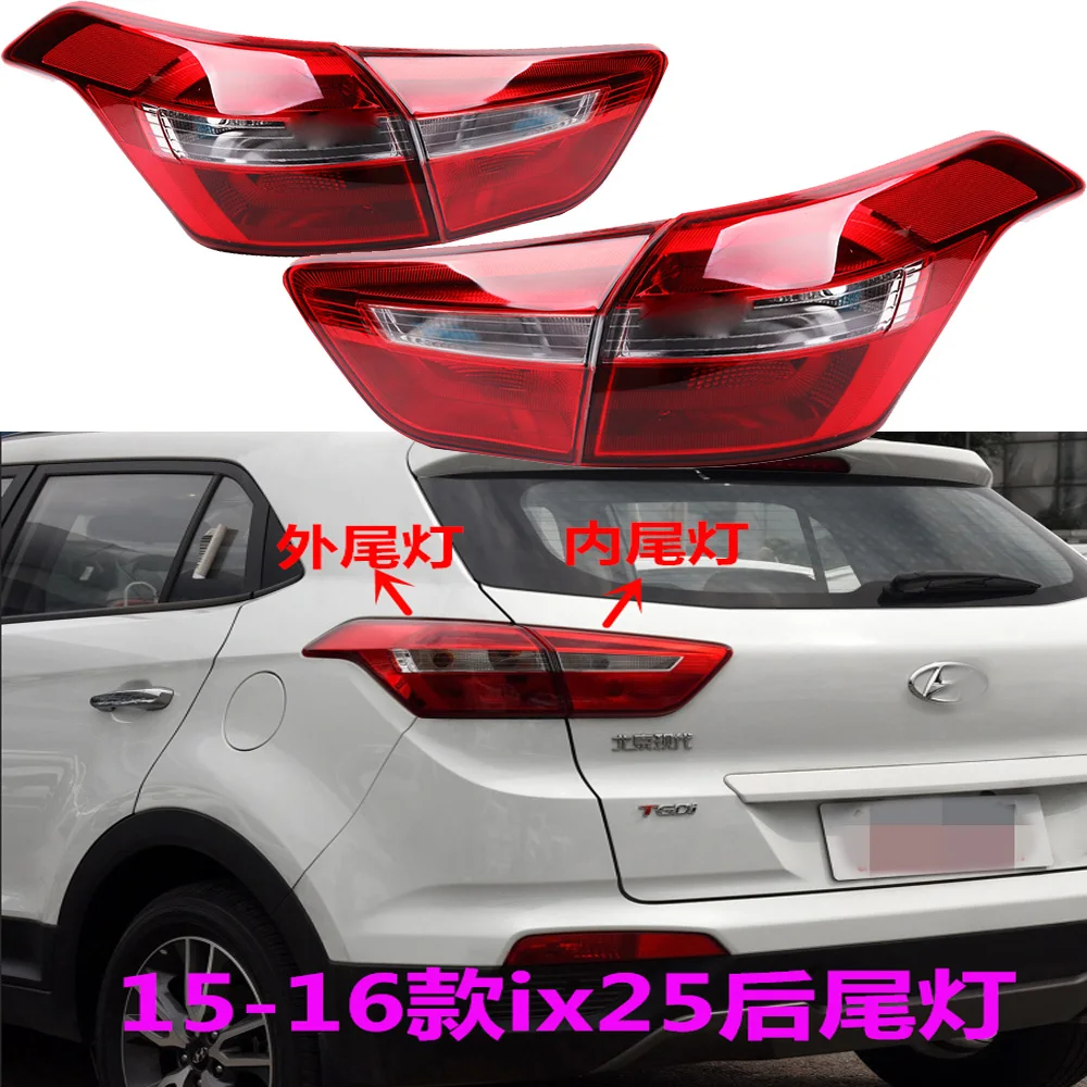 1pcs car accessories bumper creta tail light for Hyundai IX25 taillight Taillamp 2015~2016y for Hyundai IX25 fog lamp