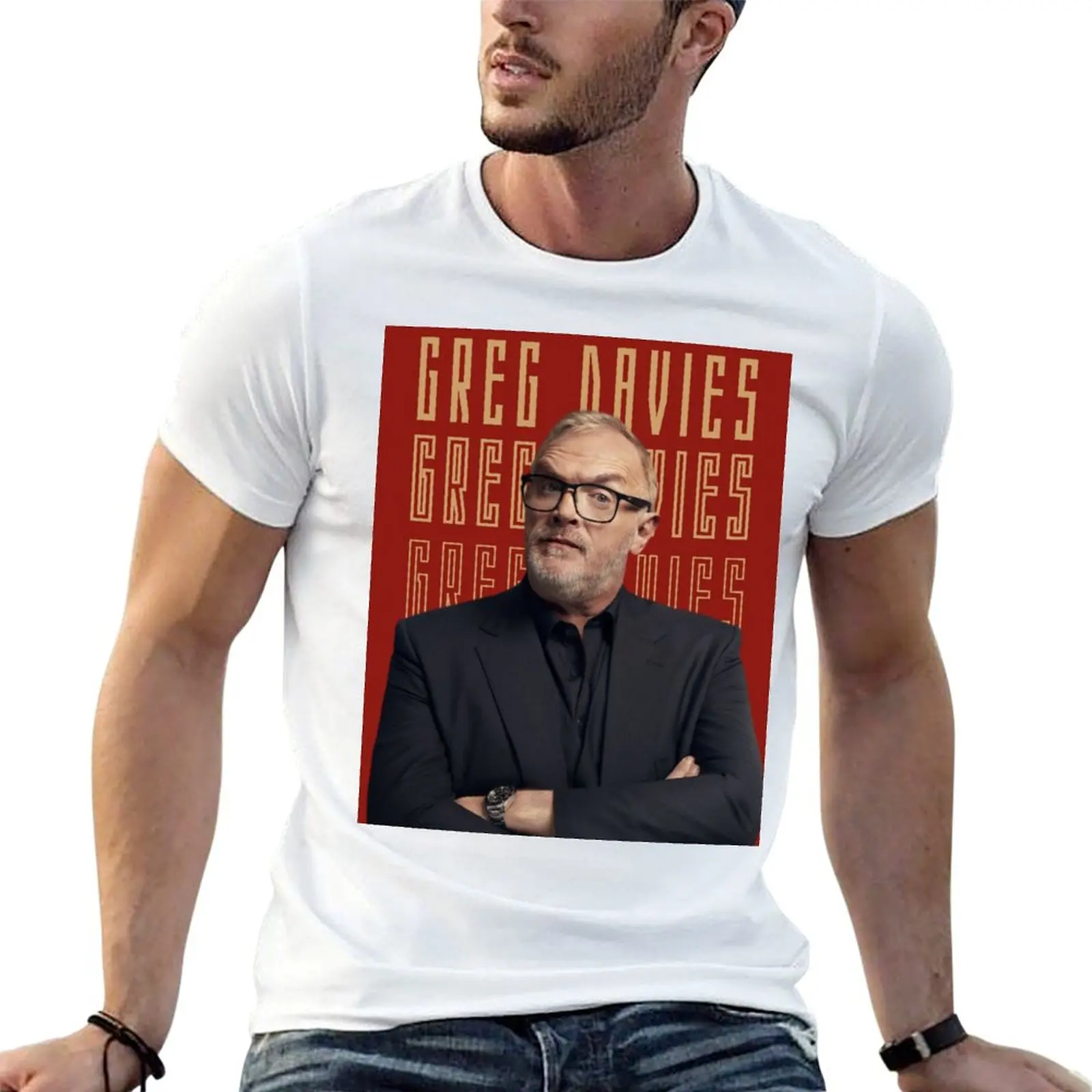 

The Taskmaster Greg Davies T-Shirt man t shirt heavy cotton t shirts for man cotton soft T-Shirt