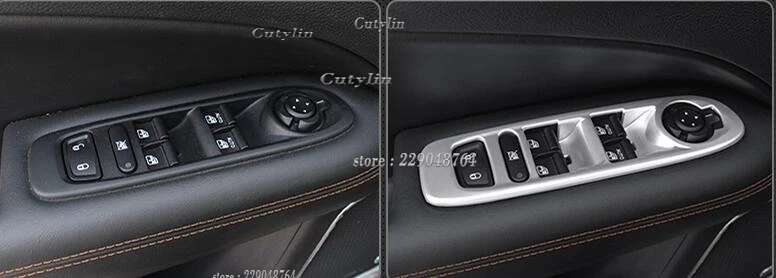 For Jeep Compass 2017 2018 2019 2020 Carbon Fiber Interior Accessories Window Lift Switch Button Cover Trims Door Armrest Panel