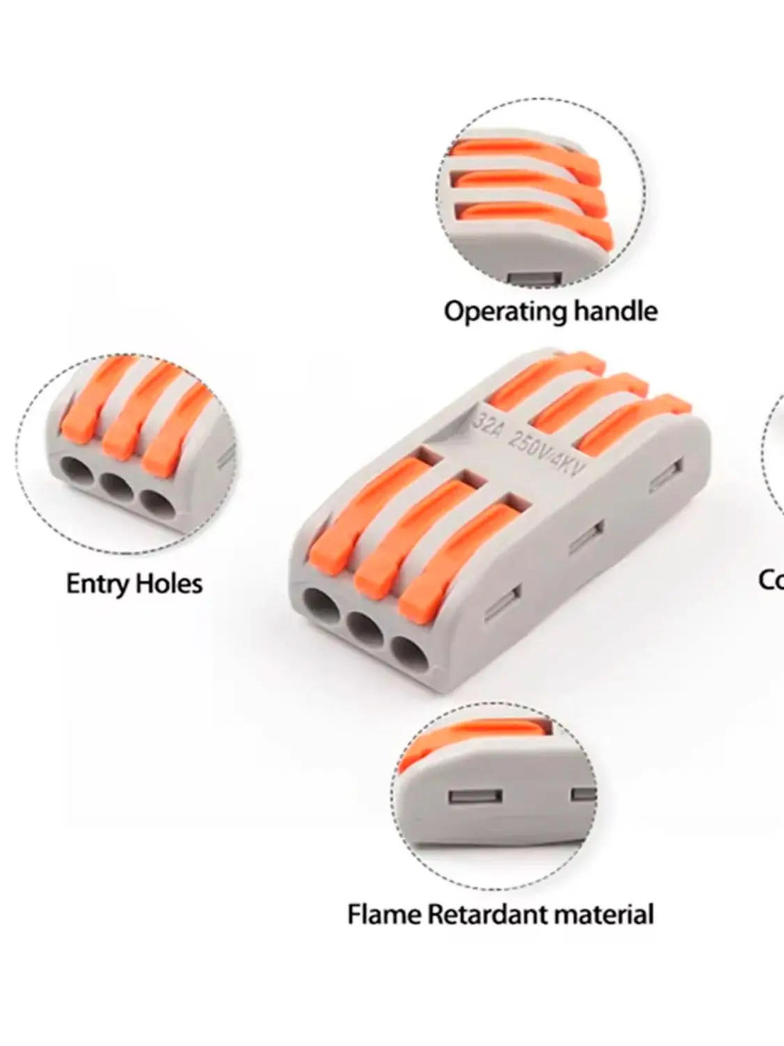 10pcs Quick Terminal Connector 212/213/214/215 Hard And Soft Wire Parallel Connector Connector Press The Wire Terminal PCT image 5