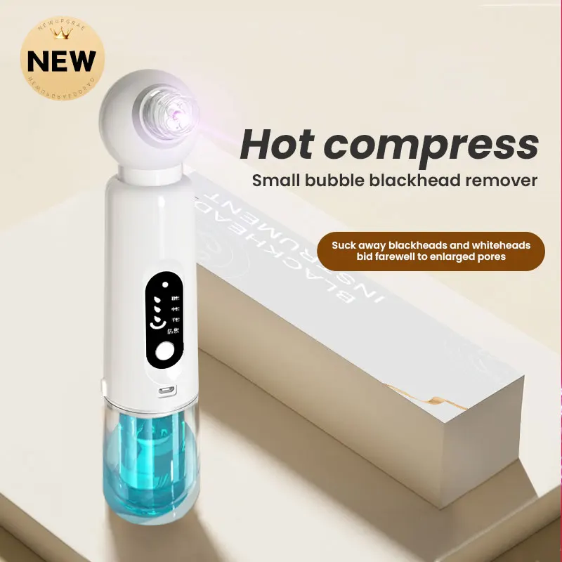 Hot Compress Small Bubble Blackhead Apparatus Pore Cleaning Acne Removal Hydrating Oxygen Injection Beauty Face Skin Care Tools