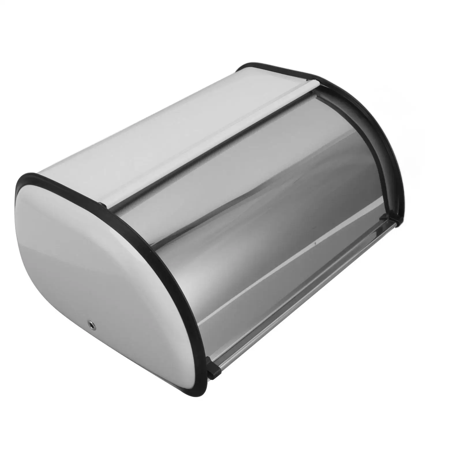 Multifunctional Iron Bread Bin with Roll-Up Lid - Hygienic Storage Case, Mirror Polished for Home & for office Use