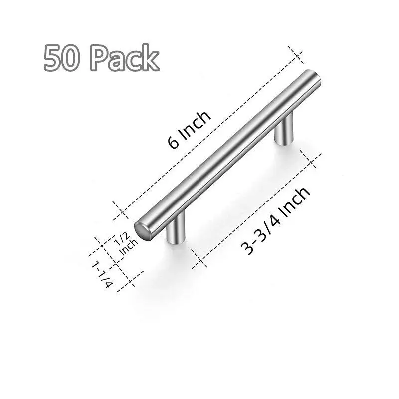 

50 шт., Т-образные ручки из нержавеющей стали