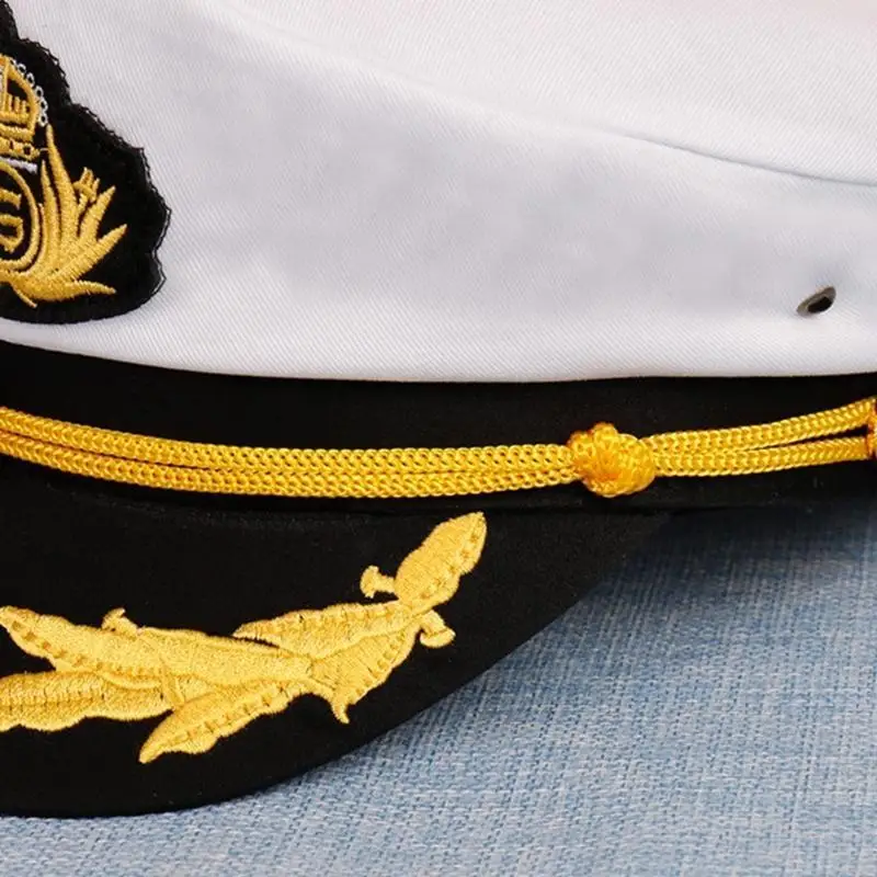 

L5YA Sailor Captain Hat Delicate Crown Captain Hats Captain Costume Hat Adults Cosplay Costume Sailor Cruise Trips