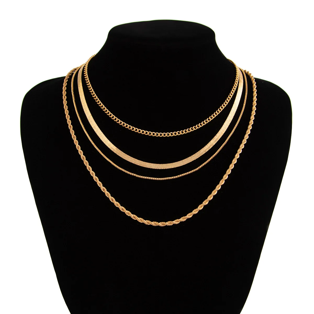 Retro Gold Color Metal Flat Snake Hollow Cross Chain Collarbone Necklace 2025 Layered Creative Girl Fashion Charm Jewelry Gift