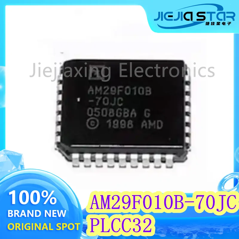 Circuito Integrado Eletrônica IC, AM29F010B-70JC, AM29F010, 100% Brand New Importado, Original PLCC-32, 3 Pcs