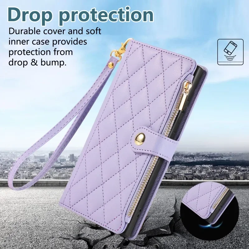Crossbody-Brieftaschenhülle für Samsung Galaxy S25 Edge S26 S24 S23 FE S22 S21 S20 Plus Note Ultra A57 A37 A17 A07 A56 A36 A26 A16 A06 – Detail 4