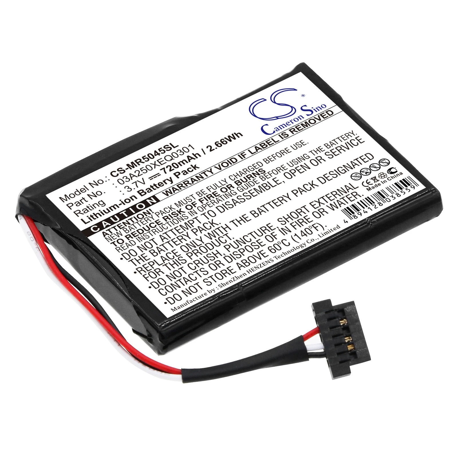 Li-ion GPS Navigator Battery for Magellan,3.7V,720mAh,RoadMate 5045-LM RoadMate 5045LM,03A250XEQ0301