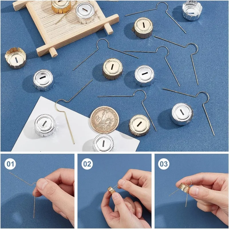 200 Pcs Round Ornament Cap Aluminum Christmas Ornament Cap Replacement Hangers Caps for Glass Porcelain Ceramic Christmas DIY