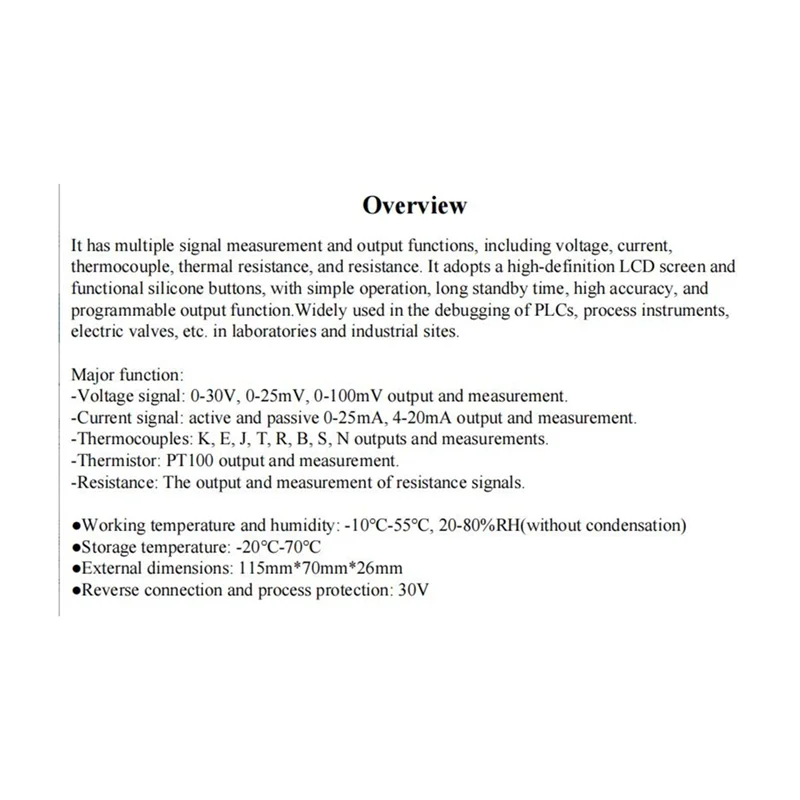 M20K Multifunktions-Signalgenerator 4-20 mA Stromspannung RTD Thermoelement Signalquelle Handheld-Prozesskalibrator