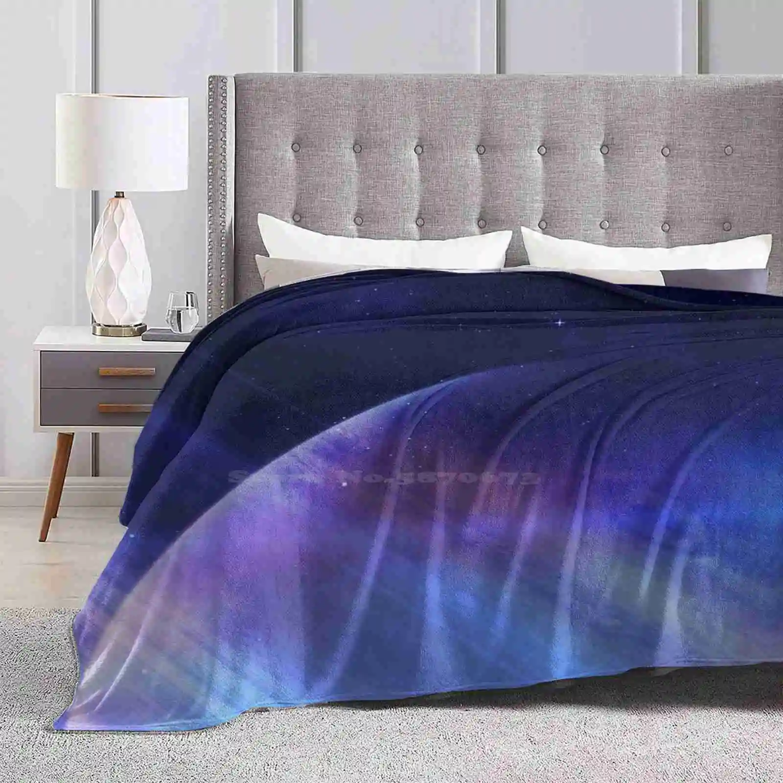 Secrets Of The Galaxy Blanket Soft Warm Travel Portable Blanket Space Galaxy Planet Sun Purple Light Blue Dark Blue Yellow Pink